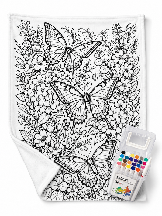 Manta para colorear con rotuladores
